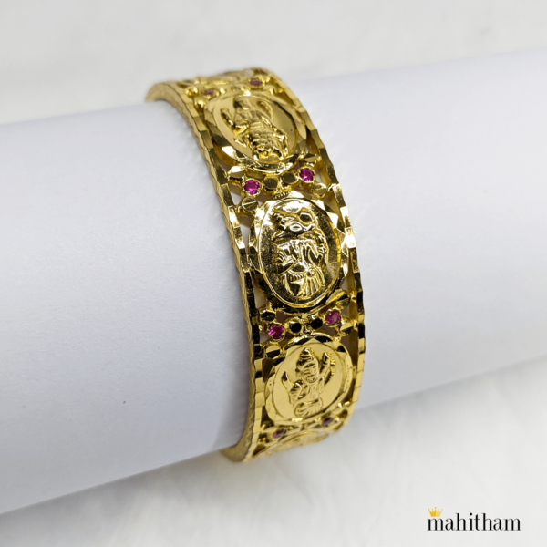 Dasavatharam Bangles With Ruby Red Stone