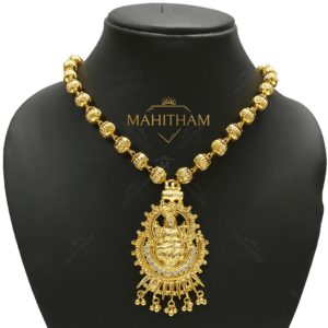 Lakshmi Ball Chain Necklace With Hanging Balls