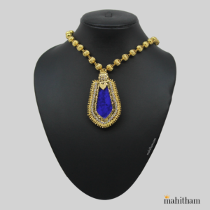 Nagapadam Blue Stone Locket with Long Balls Chain