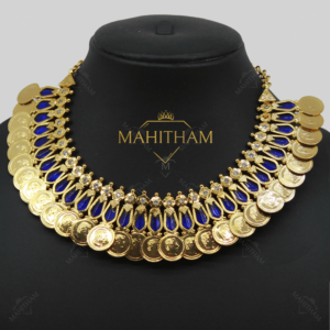 Blue Nagapadam Coin Choker