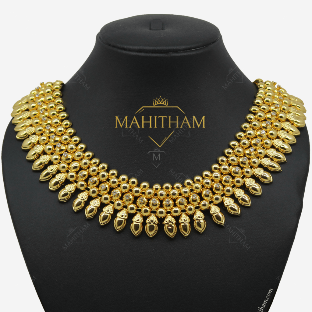 Choker Nagapadam One Gram Gold Necklace MG 969 Mahitham Jewellery