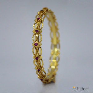 Designer Ruby Red Stone Bangle