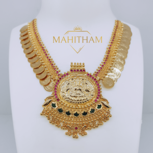 Gaja Lakshmi Palakka Locket with Lakshmi Coin/Kash Chain