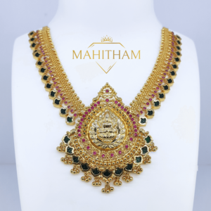 Lakshmi Locket with Hanging Balls and Palakka Chain