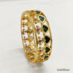 Palakka Bangle with Ruby Red Color Stones