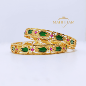 Palakka Nagapadam Bangle For Women (Green)