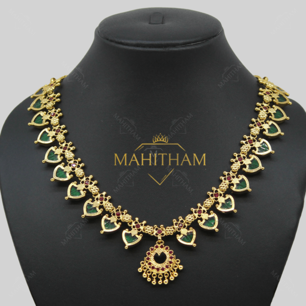 Traditional Palakka Necklace For Women (Green)