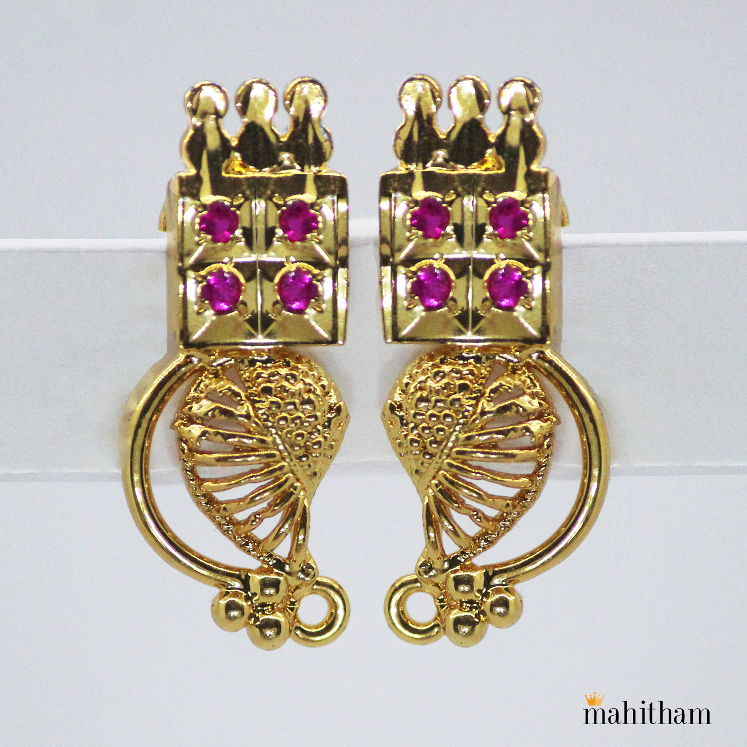 Dark Red Earrings Red Crystal Earrings Bridesmaid Jewelry Gold Earring –  Little Desirez Jewelry