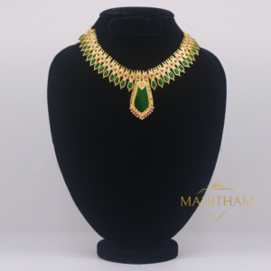 Big Nagapdam Locket With Nagapadam Single Dimmy Stone Choker