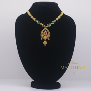 Designer Green Gopi Locket With Small Urvashi Chain