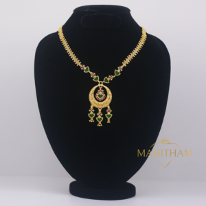 Designer Green Palakka Locket With Urvashi chain