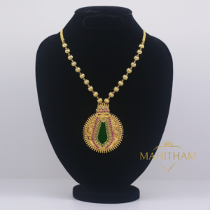 Gorgeous Big Nagapadam Locket with Balls Chain