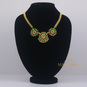 Green Nagapadam Long Nayana Necklace