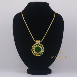 Traditional Green Mango Pendant with Chain