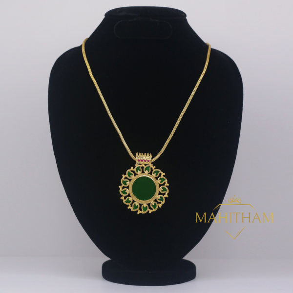 Traditional Green Mango Pendant with Chain