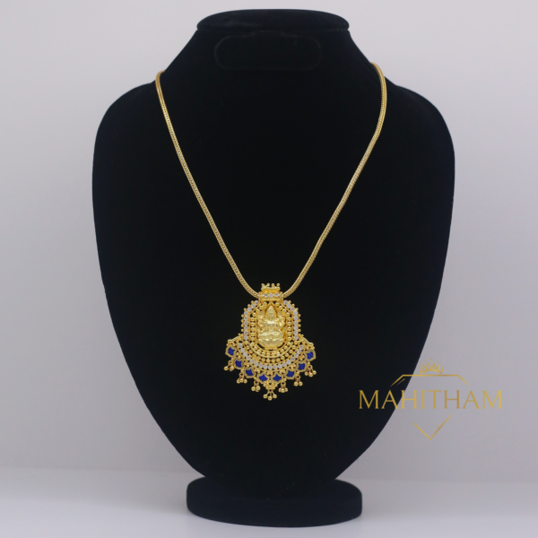 Precious Temple Lakshmi Pendant with Chain