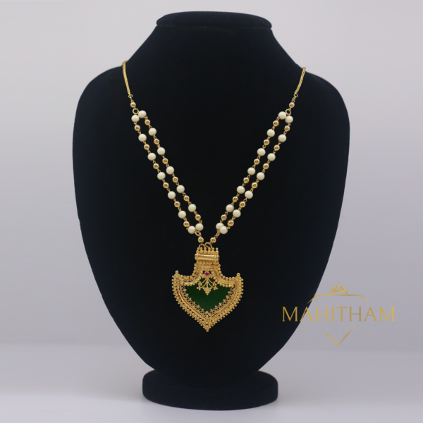 Premium Palakka Locket With Double Balls Chain