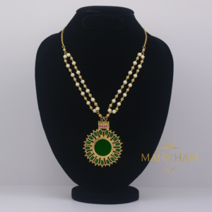 Traditional Nagapadam Pendant with Double Balls Chain. south Indian traditional one gram gold jewellery exclusively for women .