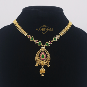 Designer Green Gopi Locket with Small Urvashi Chain