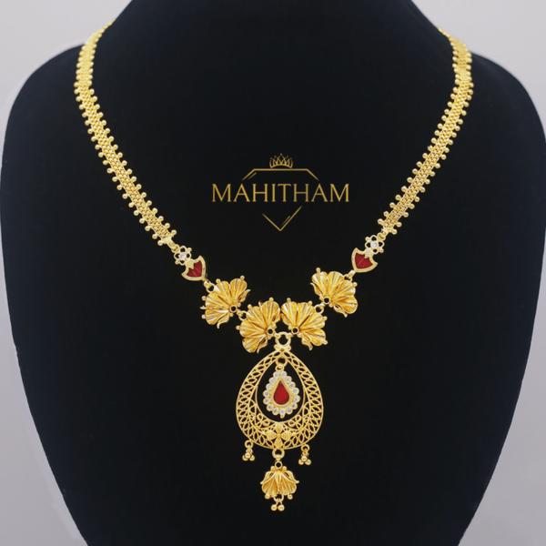 Designer Red Gopi Locket with Urvashi Chain