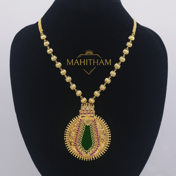 Gorgeous Big Nagapadam Locket with Balls Chain