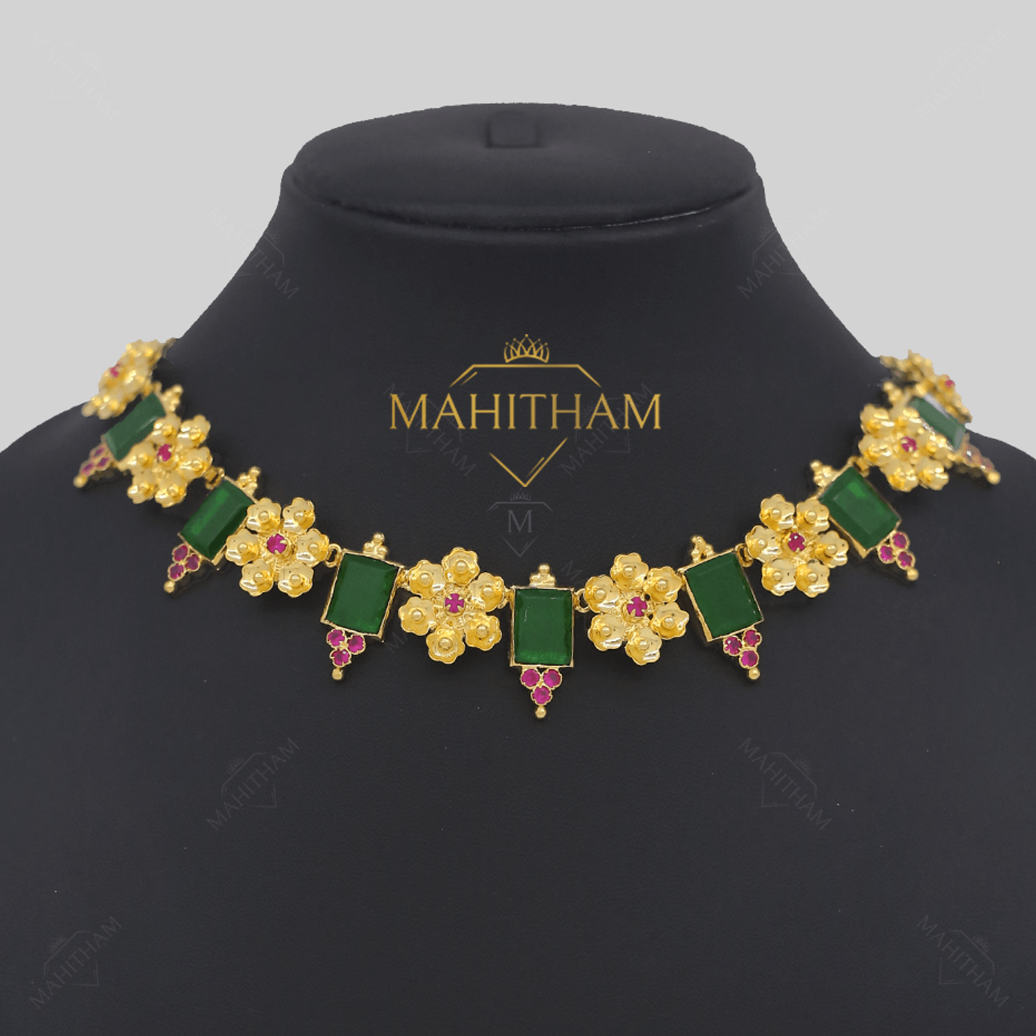 Gold flower choker shop