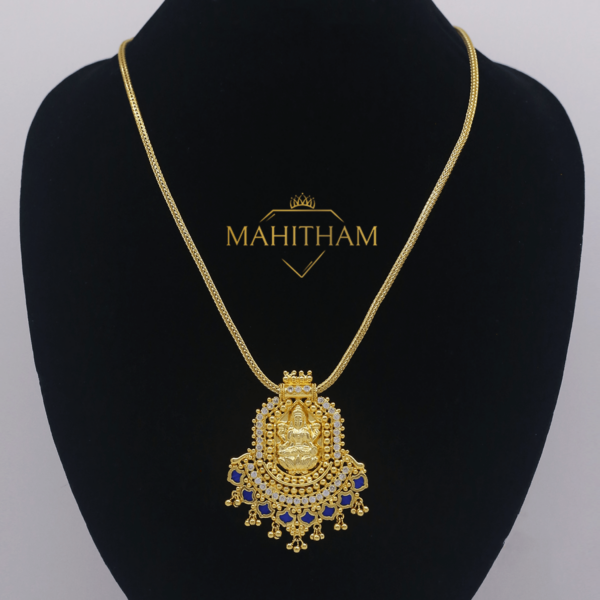 Precious Temple Lakshmi Pendant with Chain