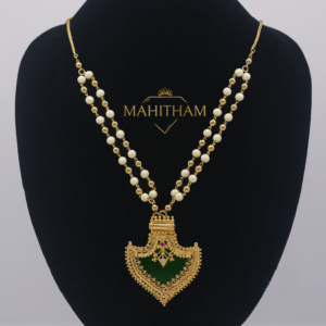 Premium Palakka Locket With Double Balls Chain