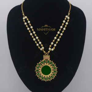 Traditional Nagapadam Pendant with Double Balls Chain