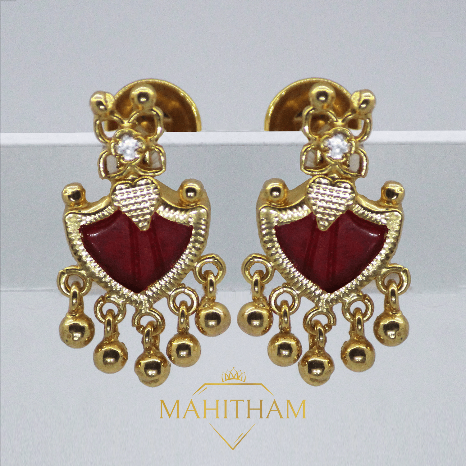 Ear hangings clearance with stones