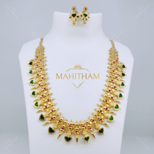 Designer Arunima Palakka Necklace Earstud Combo