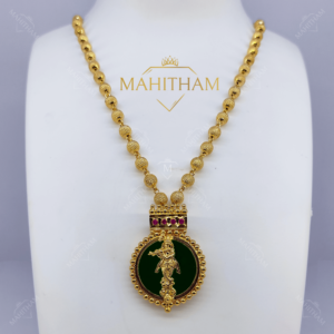 Designer Krishna Pendant With Ball Chain