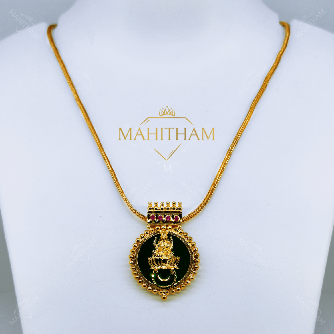 Palakka One Gram Gold Lakshmi Locket with Chain MG-1076