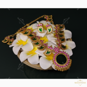 Designer Palakka Mango Chain Set