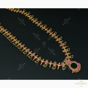 Palakka Mango Long Chain Pendant with Gopi Design