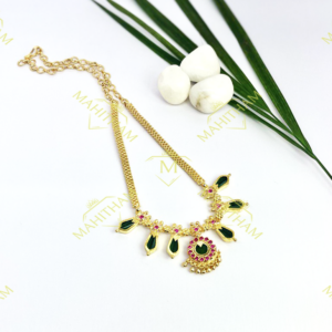 Nagapadam green palakka necklace
