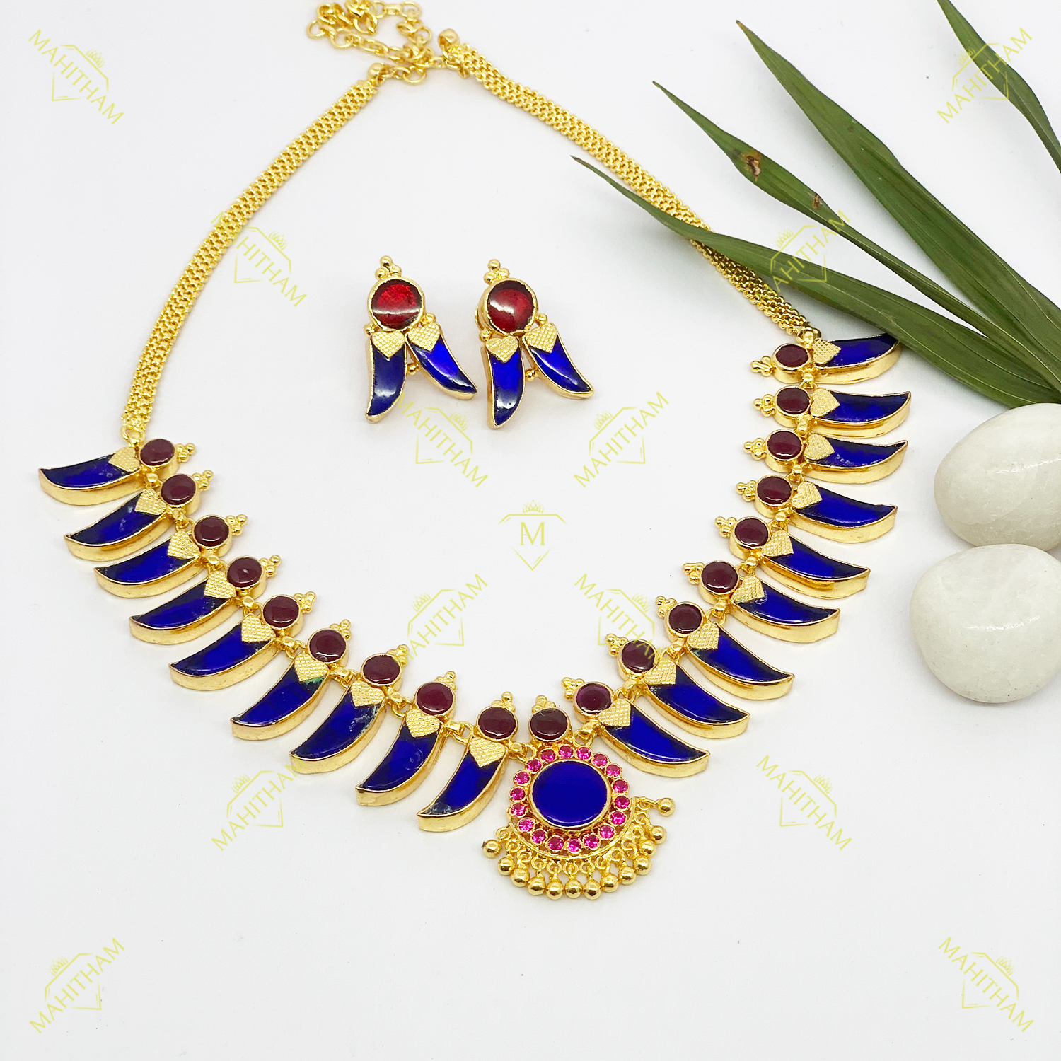 Blue sales palakka necklace