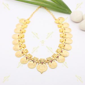 Kerala Traditional One Gram Gold lakshmi kasu mala necklace