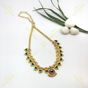 Kerala Traditional one Gram Gold Green Palakka