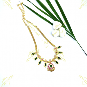 Green Palakka Nagapadam Necklace