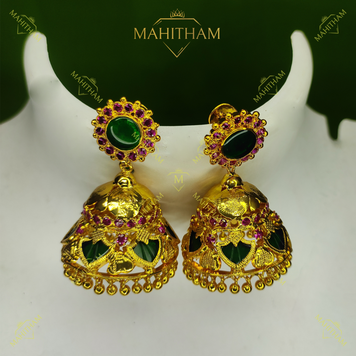 Cash Lakshmi Palakka Earring with AD Stone MG- 1182