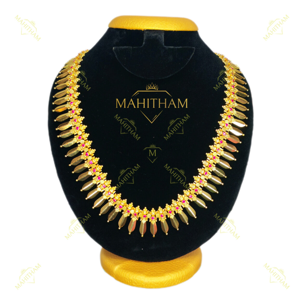 Mahitham Nibu Nagapadam Long Necklace – Traditional Gold Plated Necklace MG-2051