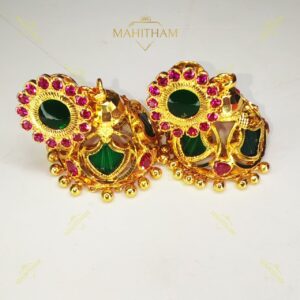 Green Palakka Jhumka Medium Size