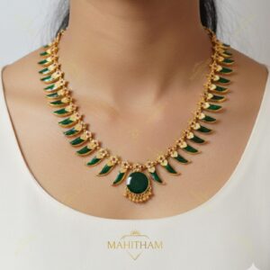 Mahitham Green Pulinegam Necklace – MG-2100