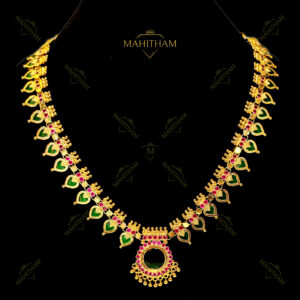 Green Adiyan double stone necklace