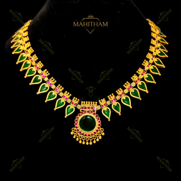 Green Gopi double stone necklace