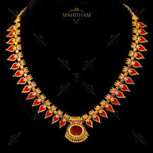 Red Gopi double stone necklace