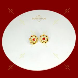 red-palakka-flower-stud