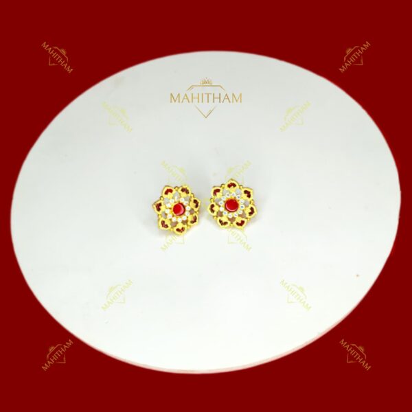 red-palakka-flower-stud