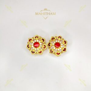 red-palakka-flower-stud